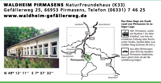 NaturFreundehaus Waldheim Pirmasens / Externer Link
